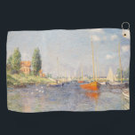 Claude Monet. Red Boats, Argenteuil Golf Towel<br><div class="desc">Claude Monet. Red Boats,  Argenteuil. Reproduction of famous works of art  images in the public domain.</div>