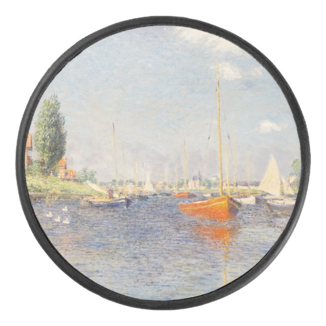 Claude Monet. Red Boats, Argenteuil Hockey Puck (Front)