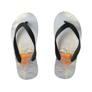 Claude Monet. Red Boats, Argenteuil Kid's Flip Flops