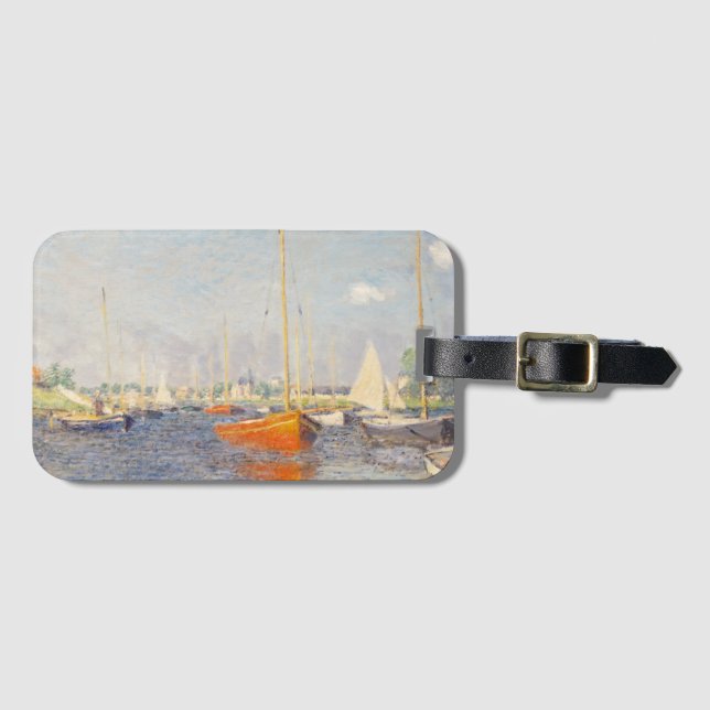Claude Monet. Red Boats, Argenteuil Luggage Tag (Front Horizontal)