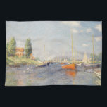 Claude Monet. Red Boats, Argenteuil Tea Towel<br><div class="desc">Claude Monet. Red Boats,  Argenteuil. Reproduction of famous works of art  images in the public domain.</div>
