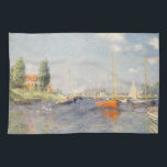 Claude Monet. Red Boats, Argenteuil Tea Towel<br><div class="desc">Claude Monet. Red Boats,  Argenteuil. Reproduction of famous works of art  images in the public domain.</div>