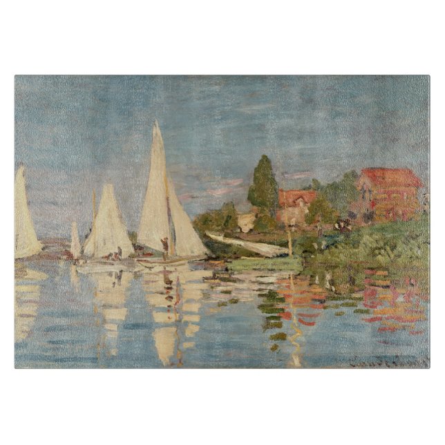 Claude Monet | Regatta at Argenteuil, c.1872 Cutting Board (Front)