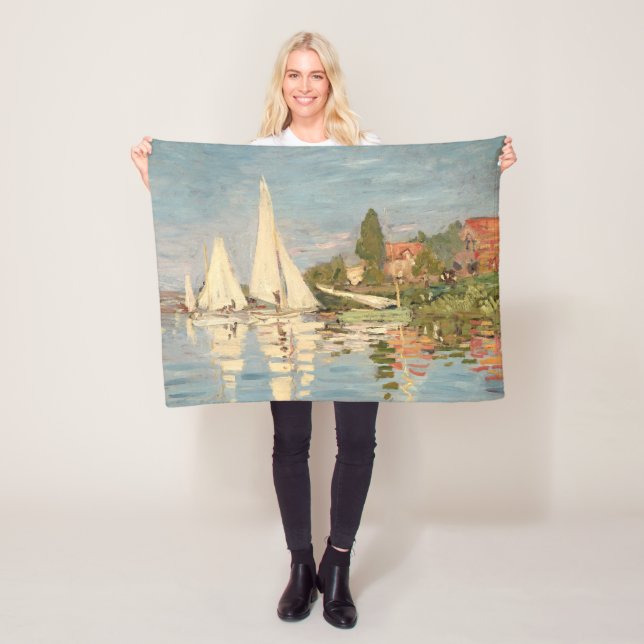 Claude Monet | Regatta at Argenteuil, c.1872 Fleece Blanket (In Situ)