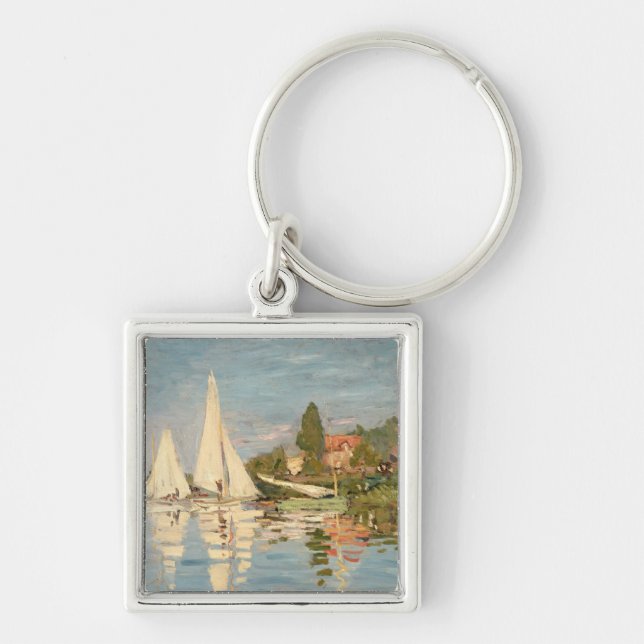 Claude Monet | Regatta at Argenteuil, c.1872 Key Ring (Front)