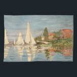 Claude Monet | Regatta at Argenteuil, c.1872 Tea Towel<br><div class="desc">Regatta at Argenteuil,  c.1872 | by Claude Monet | Art Location: Musee d'Orsay,  Paris,  France | French Artist | Image Collection Number: XIR66050</div>