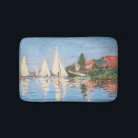 Claude Monet - Regattas at Argenteuil Bath Mat<br><div class="desc">Regattas at Argenteuil,  Regates a Argenteuil. By Claude Monet in 1872.</div>