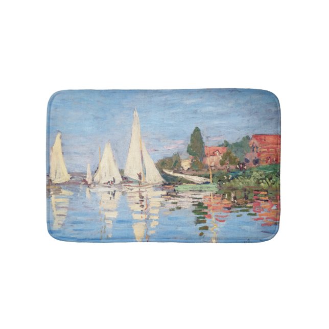 Claude Monet - Regattas at Argenteuil Bath Mat (Front)