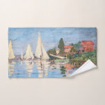 Claude Monet - Regattas at Argenteuil Bath Towel Set<br><div class="desc">Regattas at Argenteuil,  Regates a Argenteuil. By Claude Monet in 1872.</div>