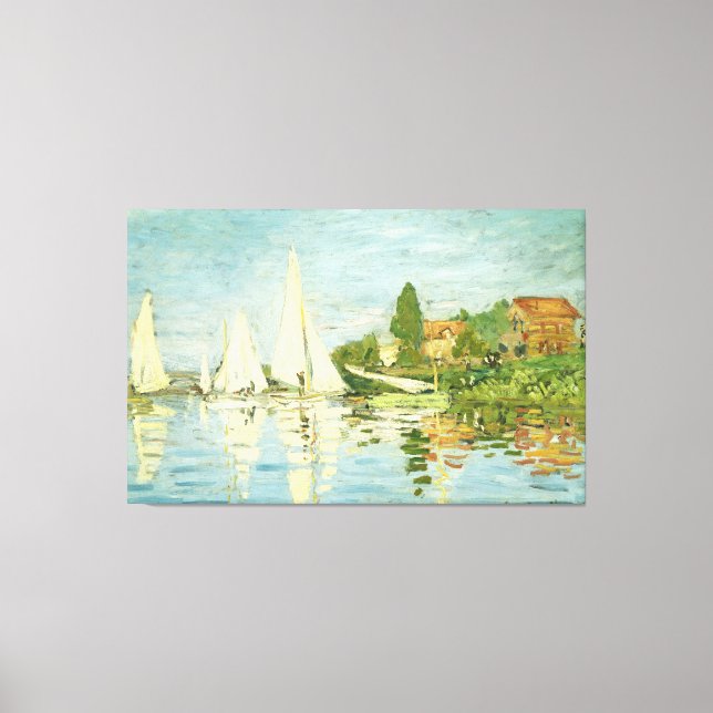 Claude Monet. Regattas at Argenteuil Canvas Print (Front)