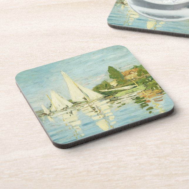 Claude Monet. Regattas at Argenteuil Coaster (Left Side)