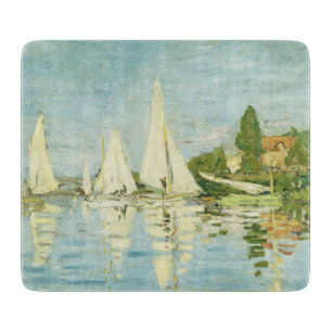 Claude Monet. Regattas at Argenteuil Cutting Board