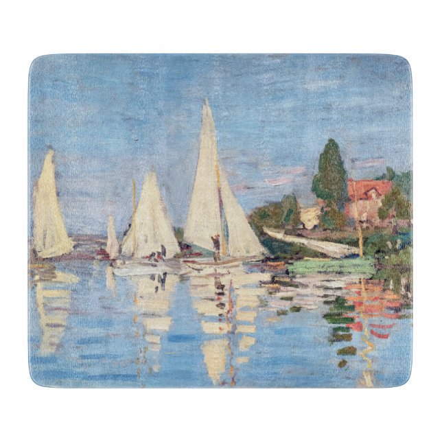 Claude Monet - Regattas at Argenteuil Cutting Board (Front)