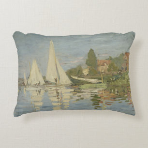 Claude Monet - Regattas at Argenteuil Decorative Cushion