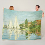 Claude Monet. Regattas at Argenteuil Fleece Blanket<br><div class="desc">Claude Monet. Regattas at Argenteuil. Edgar Degas. Reproduction of famous works of art  images in the public domain.</div>