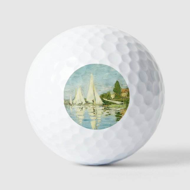 Claude Monet. Regattas at Argenteuil  Golf Balls (Front)