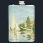 Claude Monet. Regattas at Argenteuil      Hip Flask<br><div class="desc">Claude Monet. Regattas at Argenteuil. Edgar Degas. Reproduction of famous works of art  images in the public domain.</div>