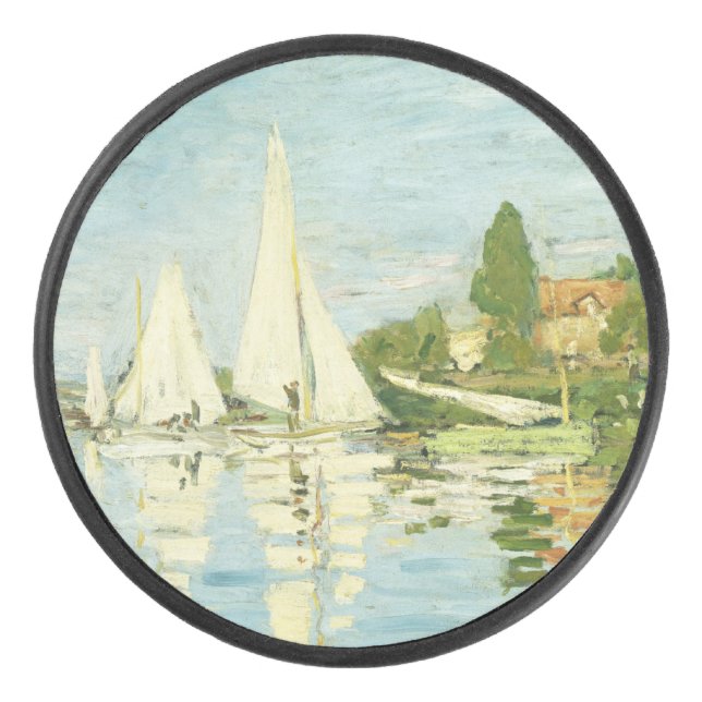 Claude Monet. Regattas at Argenteuil     Hockey Puck (Front)