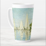 Claude Monet. Regattas at Argenteuil      Latte Mug<br><div class="desc">Claude Monet. Regattas at Argenteuil. Edgar Degas. Reproduction of famous works of art  images in the public domain.</div>