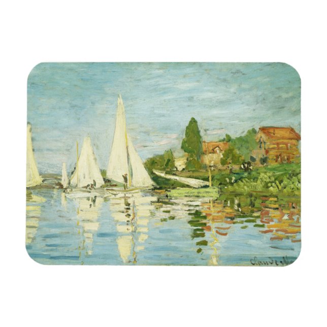 Claude Monet. Regattas at Argenteuil  Magnet (Horizontal)