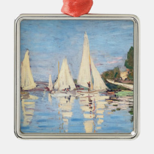 Claude Monet - Regattas at Argenteuil Metal Tree Decoration