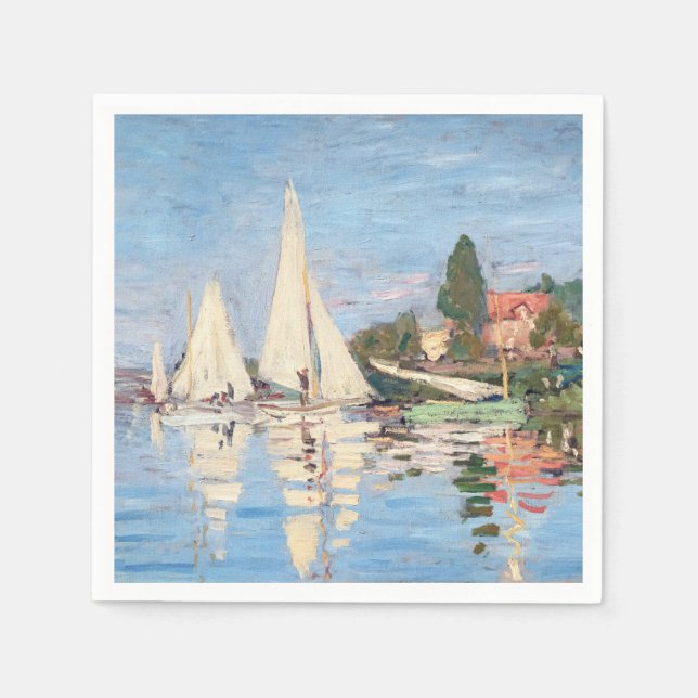 Claude Monet - Regattas at Argenteuil Napkin (Front)