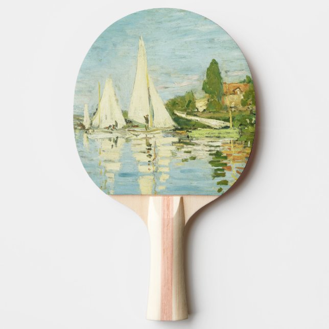 Claude Monet. Regattas at Argenteuil     Ping Pong Paddle (Front)