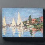 Claude Monet - Regattas at Argenteuil Plaque<br><div class="desc">Regattas at Argenteuil,  Regates a Argenteuil. By Claude Monet in 1872.</div>
