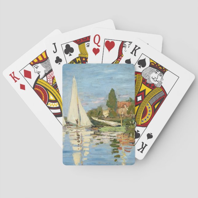 Claude Monet Regattas at Argenteuil Playing Cards (Back)