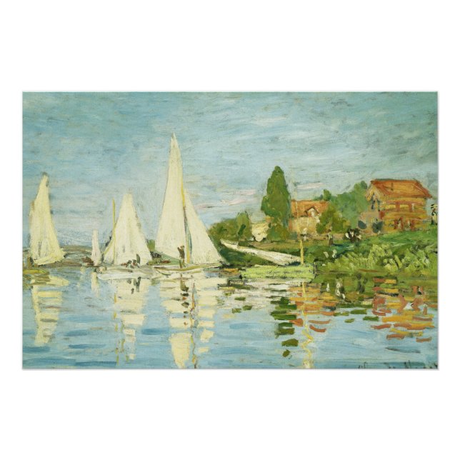Claude Monet. Regattas at Argenteuil Poster (Front)