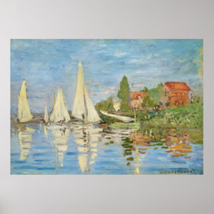 Claude Monet - Regattas at Argenteuil Poster