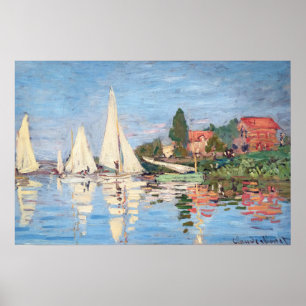 Claude Monet - Regattas at Argenteuil Poster