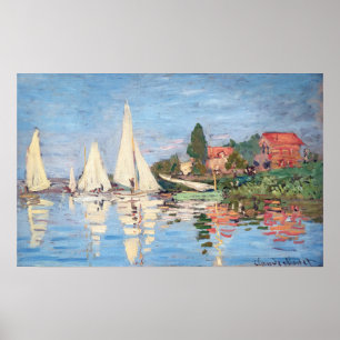 Claude Monet - Regattas at Argenteuil Poster