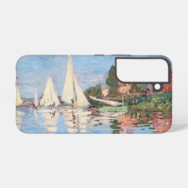 Claude Monet - Regattas at Argenteuil Samsung Galaxy S22 Case (Back Horizontal)