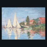 Claude Monet - Regattas at Argenteuil Tablecloth<br><div class="desc">Regattas at Argenteuil,  Regates a Argenteuil. By Claude Monet in 1872.</div>