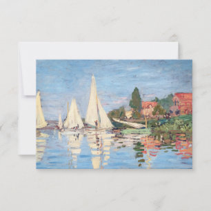 Claude Monet - Regattas at Argenteuil Thank You Card