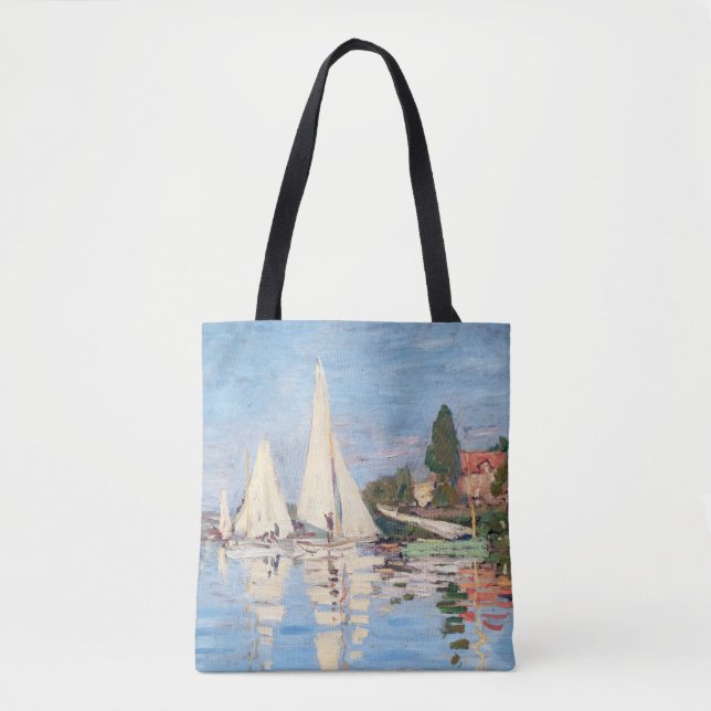 Claude Monet - Regattas at Argenteuil Tote Bag (Front)