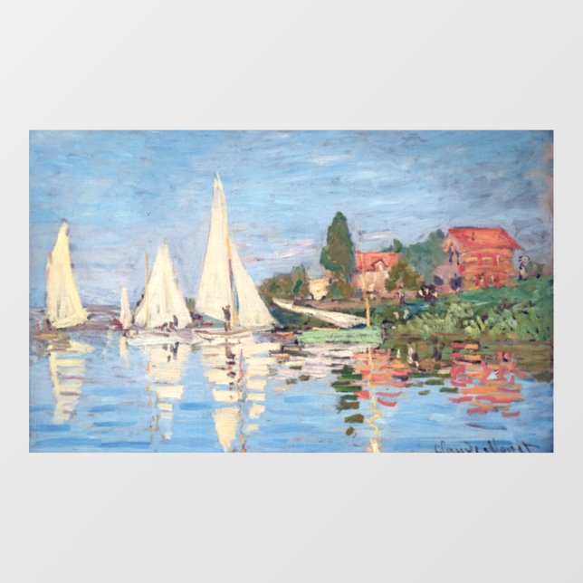 Claude Monet - Regattas at Argenteuil Window Cling (Sheet)