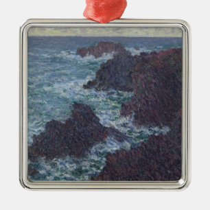 Claude Monet   Rocks at Belle-Ile, the Wild Coast Metal Tree Decoration