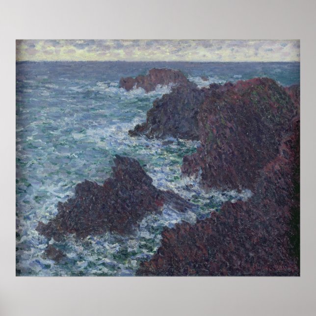 Claude Monet | Rocks at Belle-Ile, the Wild Coast Poster (Front)