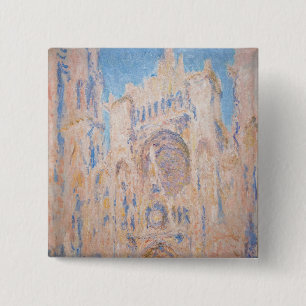 Claude Monet - Rouen Cathedral at sunset 15 Cm Square Badge