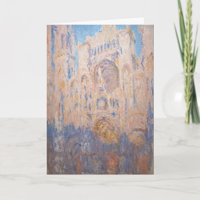 Claude Monet - Rouen Cathedral at sunset Card (Front)