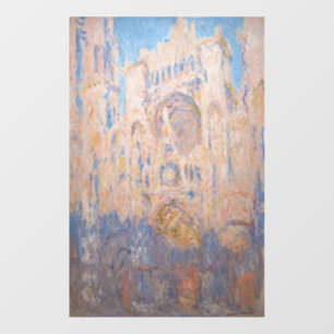 Claude Monet - Rouen Cathedral at sunset Window Cling