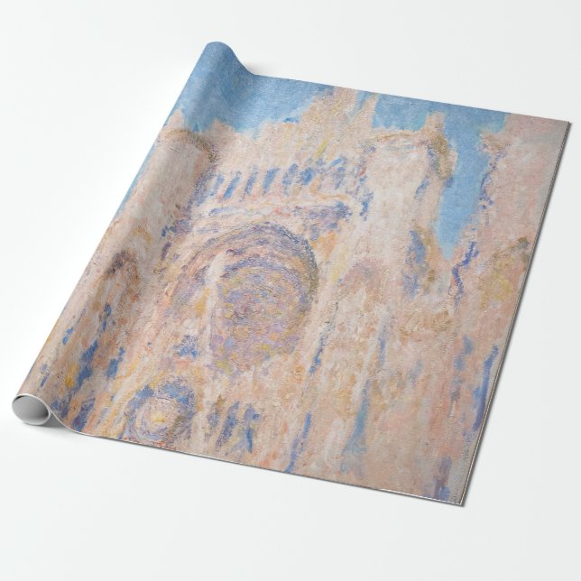 Claude Monet - Rouen Cathedral at sunset Wrapping Paper (Unrolled)