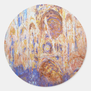 Claude Monet - Rouen Cathedral Classic Round Sticker