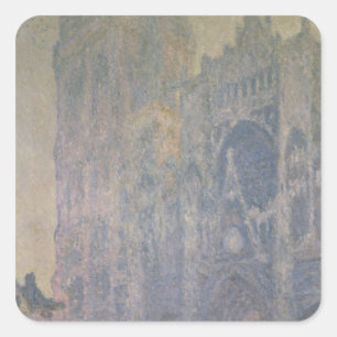 Claude Monet Rouen Cathedral, Harmony in White Square Sticker