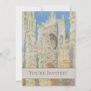 Claude Monet Rouen Cathedral Portal Morning Light Invitation