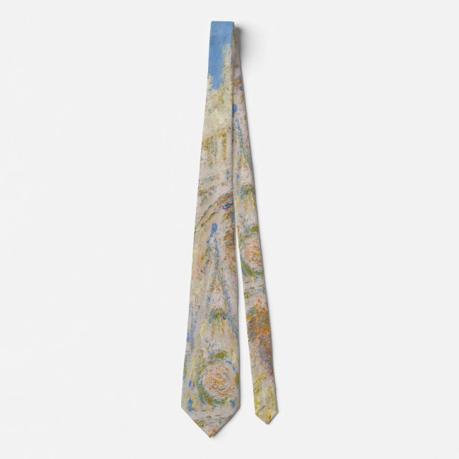 Claude Monet Rouen Cathedral Portal Morning Light Tie (Front)