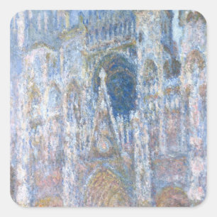 Claude Monet Rouen Cathedral Square Sticker