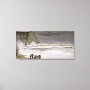Claude Monet   Rough Sea at Etretat, 1868-69 Canvas Print